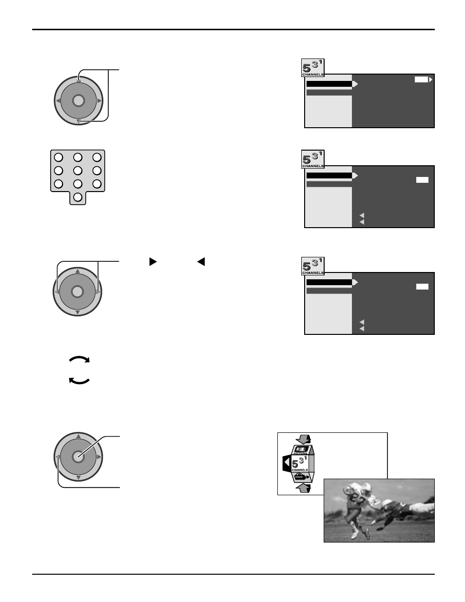 Channel scan, Favorite channels selection | Panasonic CT 30WX52 User Manual | Page 35 / 72