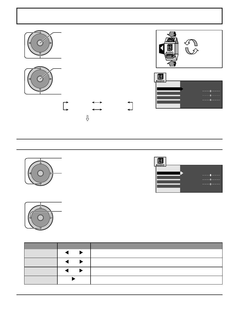 Audio adjustment, Selecting bass / treble / balance / normal | Panasonic CT 30WX52 User Manual | Page 39 / 72