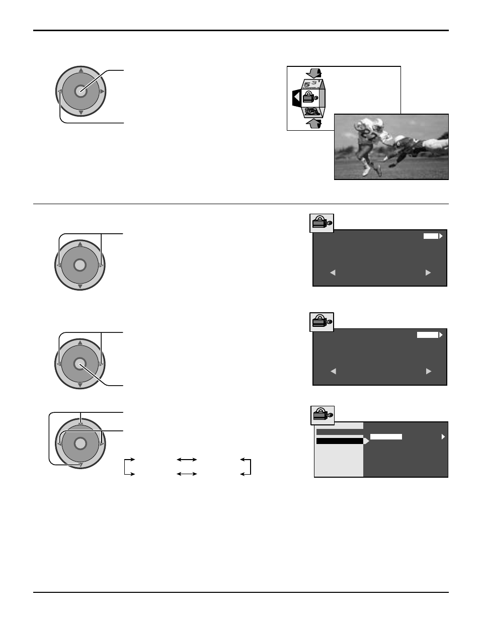 Lock feature, Off game | Panasonic CT 30WX52 User Manual | Page 53 / 72