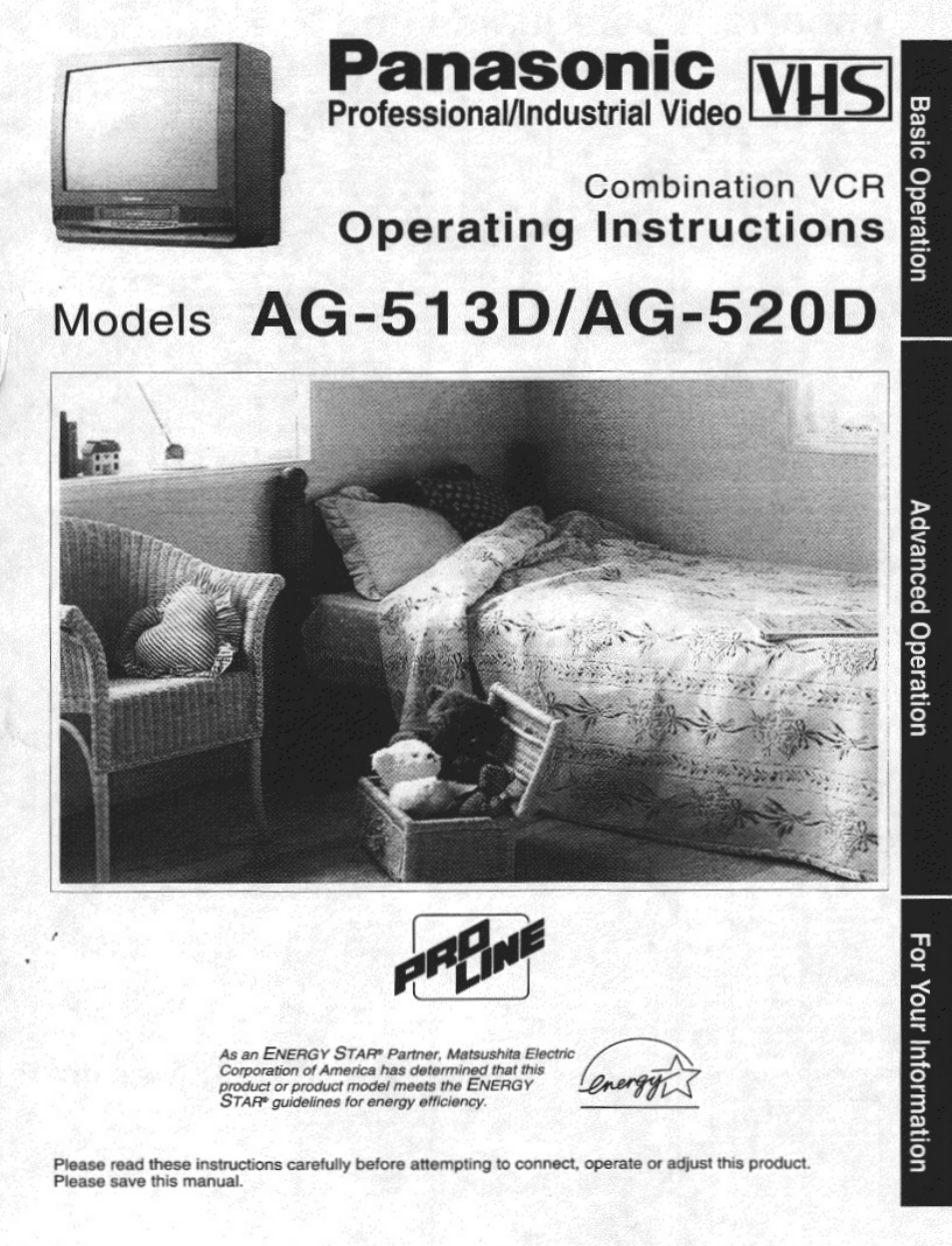 Panasonic AG-520D PROLINE User Manual | 40 pages