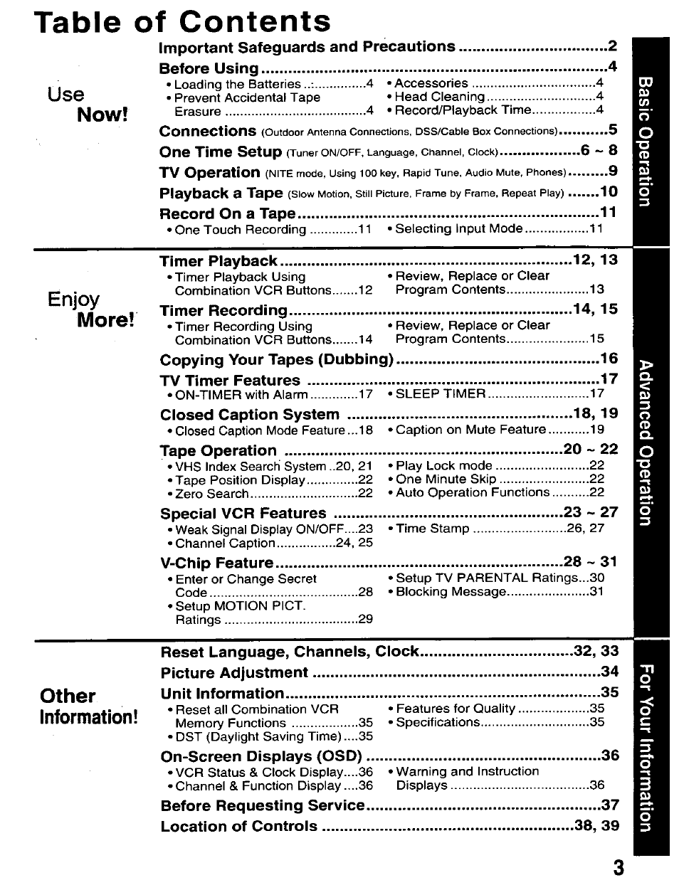 Panasonic AG-520D PROLINE User Manual | Page 3 / 40