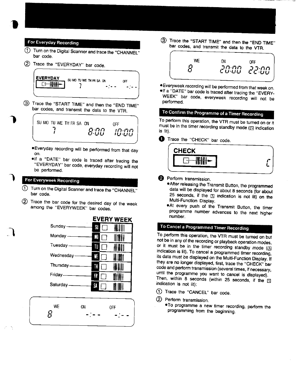 Every week, Ii i, 1 ii | Panasonic NV-FS1 User Manual | Page 27 / 40