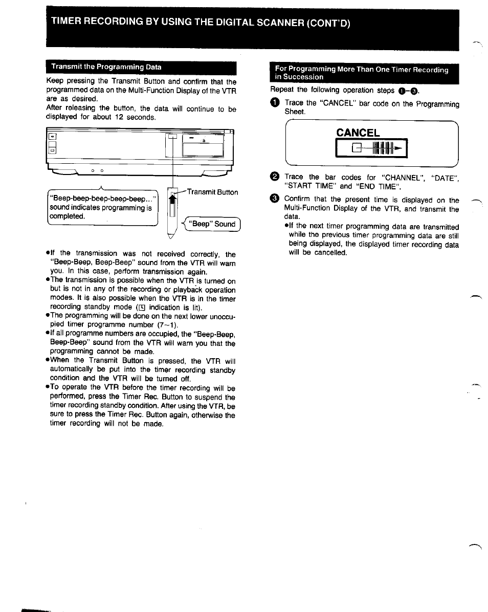 Cancel | Panasonic NV-FS1 User Manual | Page 28 / 40