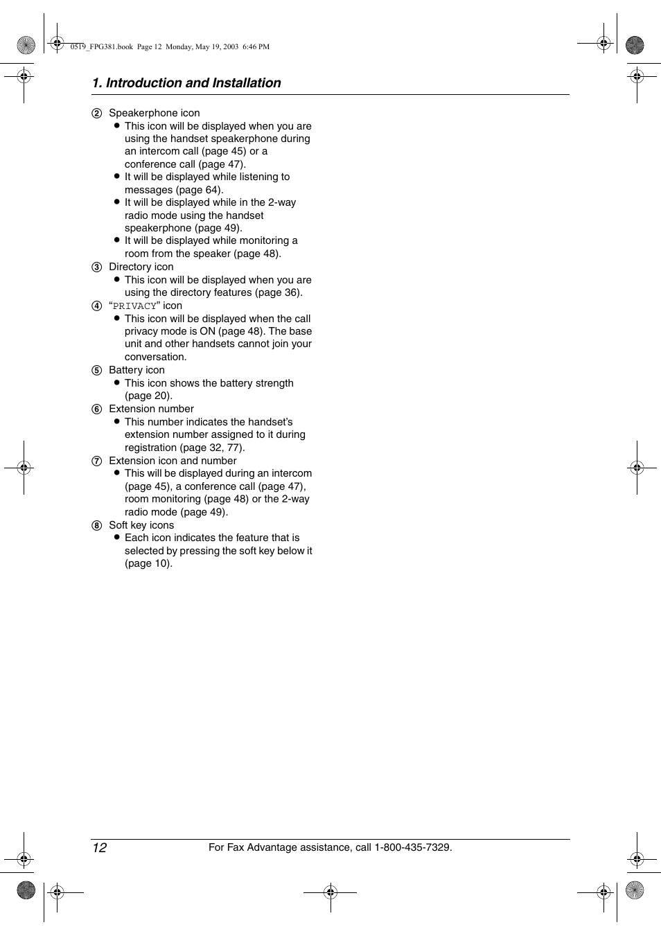 Introduction and installation 12 | Panasonic KX-FPG381 User Manual | Page 14 / 106