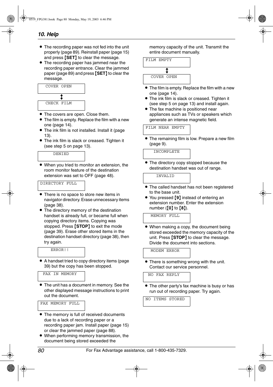 Help 80 | Panasonic KX-FPG381 User Manual | Page 82 / 106