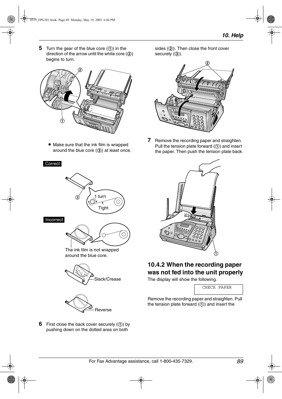 Help 89 | Panasonic KX-FPG381 User Manual | Page 91 / 106