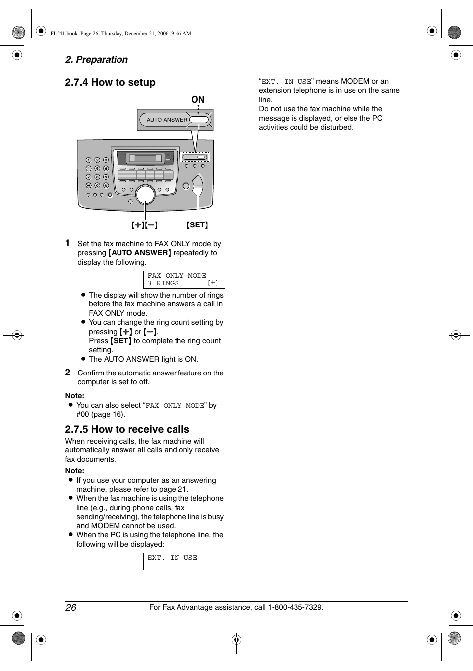 4 how to setup, 5 how to receive calls | Panasonic KX-FL541 User Manual | Page 28 / 82