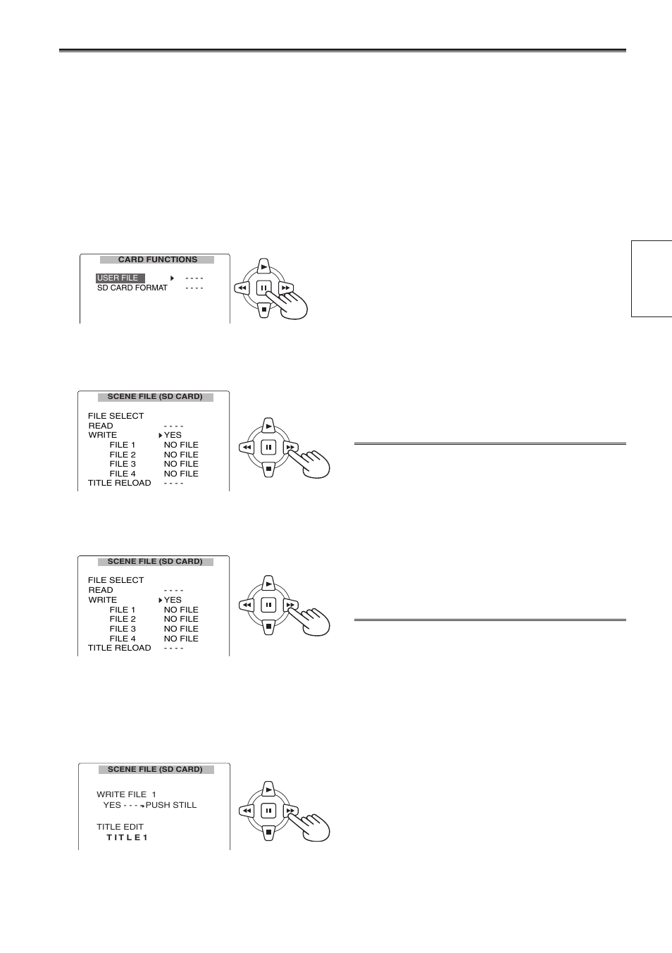 Saving user files on sd memory cards | Panasonic AG-HPG10P User Manual | Page 27 / 92