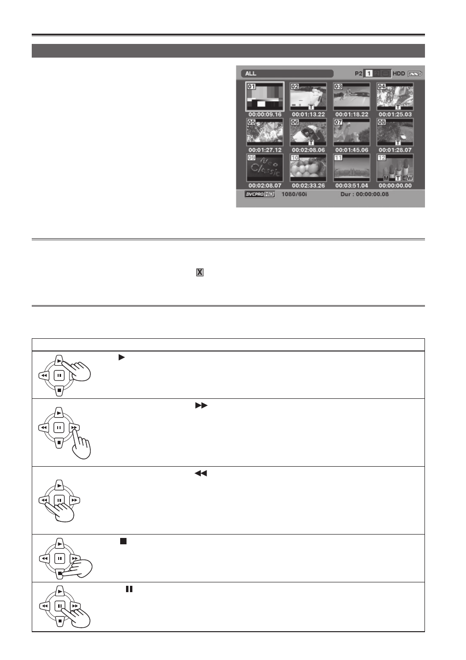 Clip playback | Panasonic AG-HPG10P User Manual | Page 42 / 92
