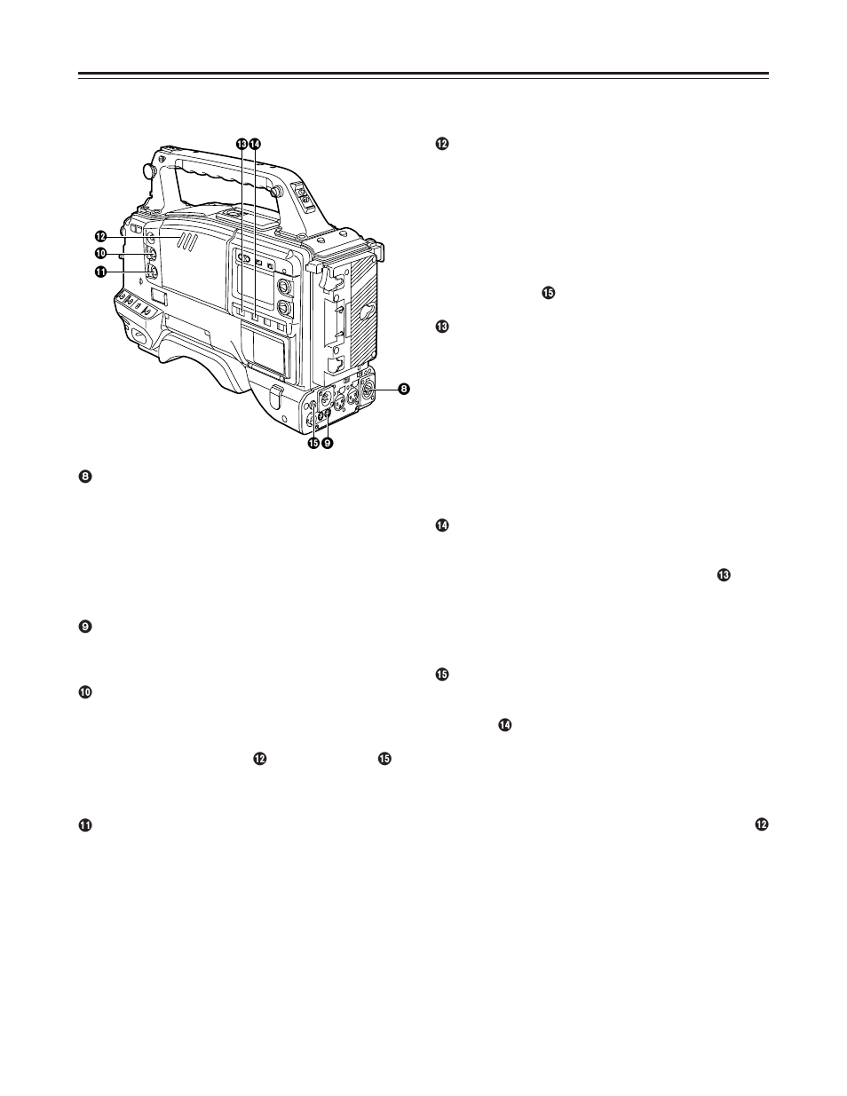 Parts and their functions | Panasonic AJ-HDC27FP User Manual | Page 12 / 134