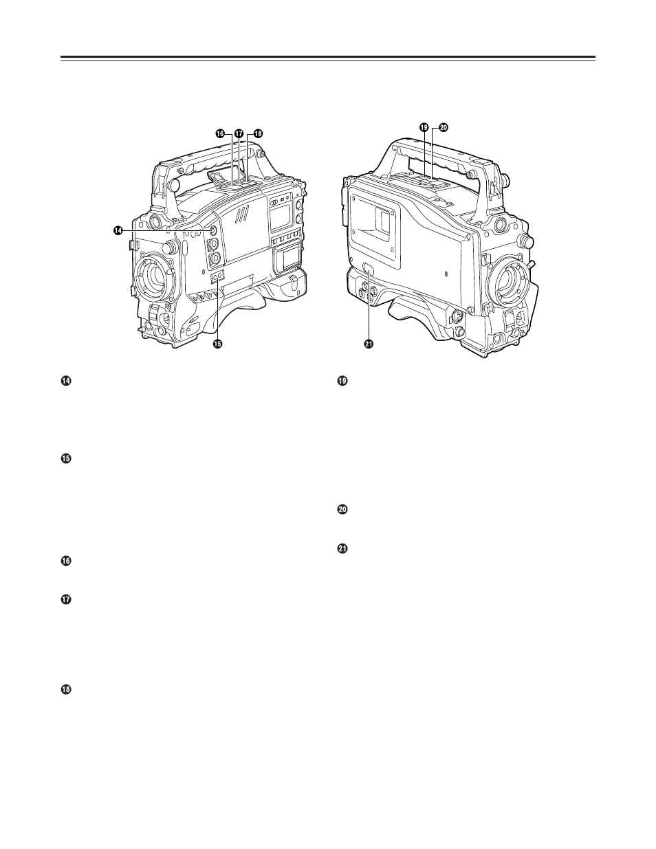 Parts and their functions | Panasonic AJ-HDC27FP User Manual | Page 18 / 134