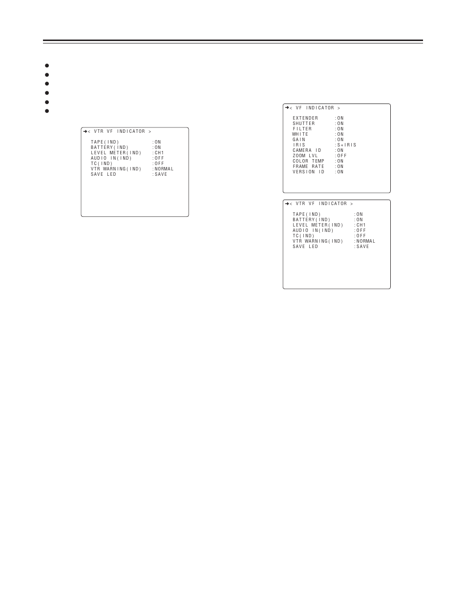 Viewfinder screen status displays, Selecting the display items | Panasonic AJ-HDC27FP User Manual | Page 44 / 134