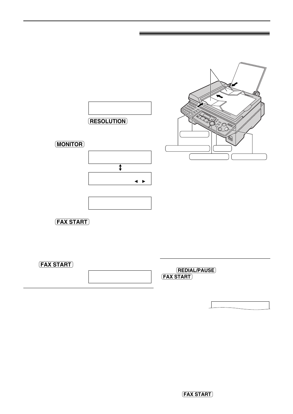 Sending faxes, Sending a fax manually, Using the auto document feeder | Panasonic KX-FLB751AL User Manual | Page 32 / 84