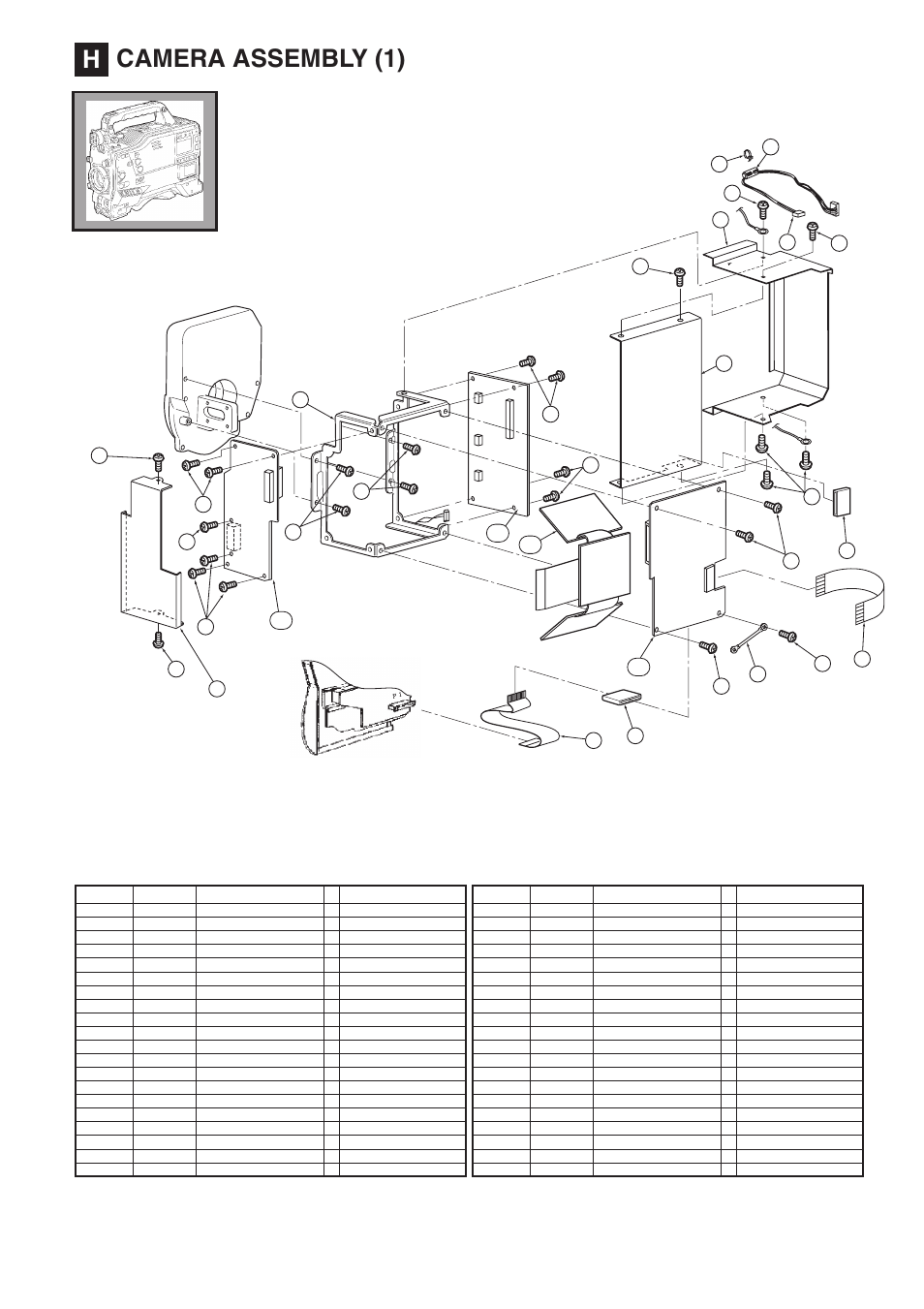 H] camera assembly (1), Camera assembly (1), Prt-9 | Panasonic AJ-HDX900MC User Manual | Page 11 / 26