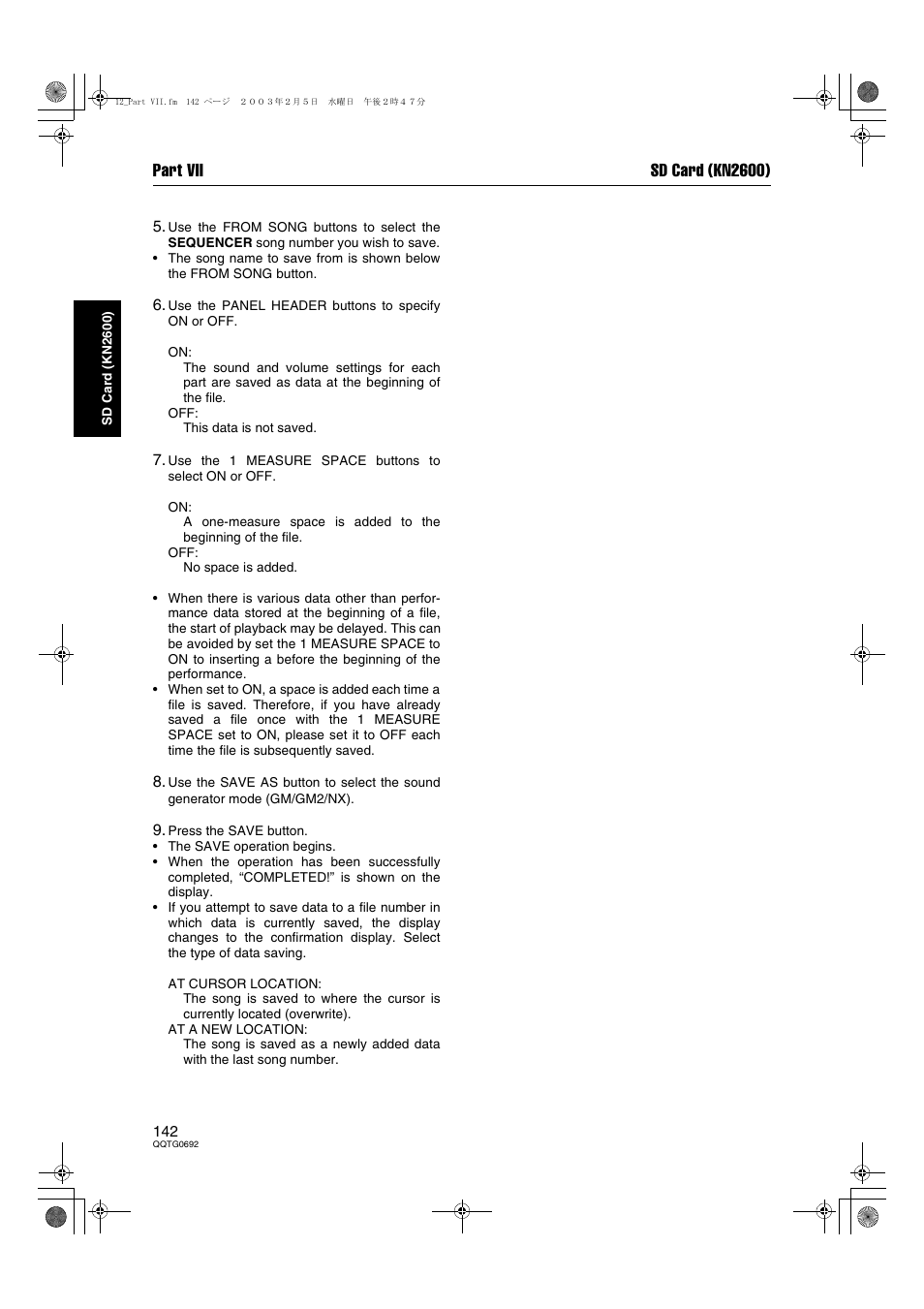 Part vii sd card (kn2600) | Panasonic SX-KN2600 User Manual | Page 142 / 200