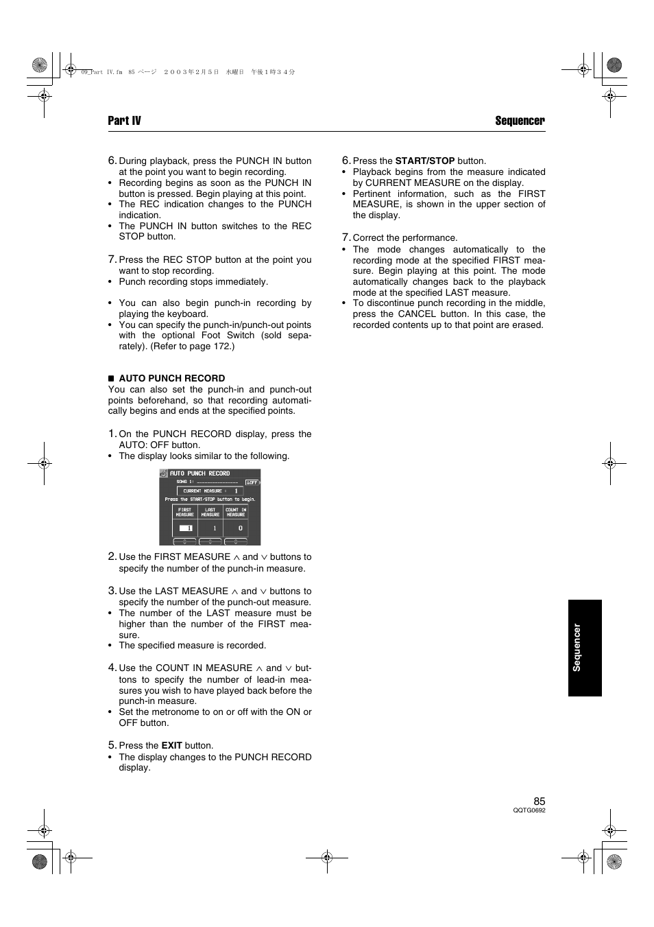 Part iv sequencer | Panasonic SX-KN2600 User Manual | Page 85 / 200