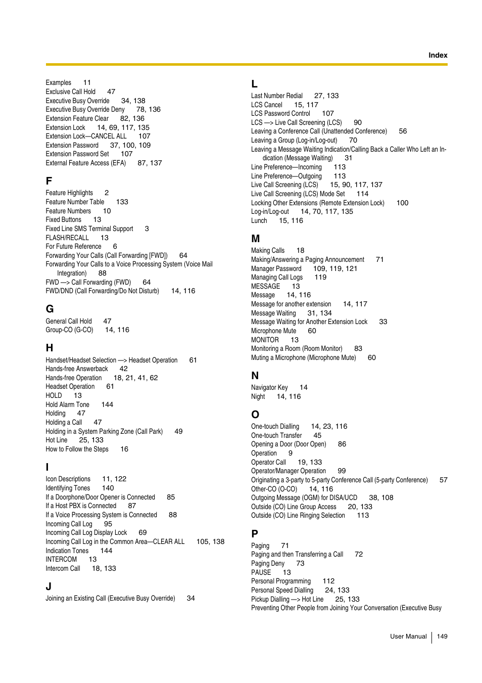 Panasonic KX-TEB308 User Manual | Page 149 / 152