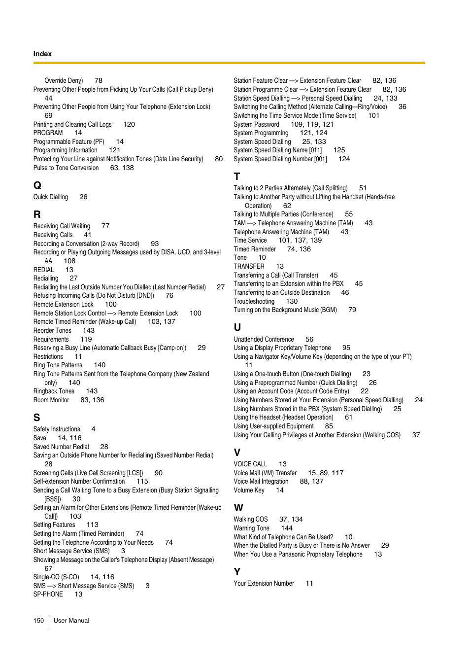 Panasonic KX-TEB308 User Manual | Page 150 / 152