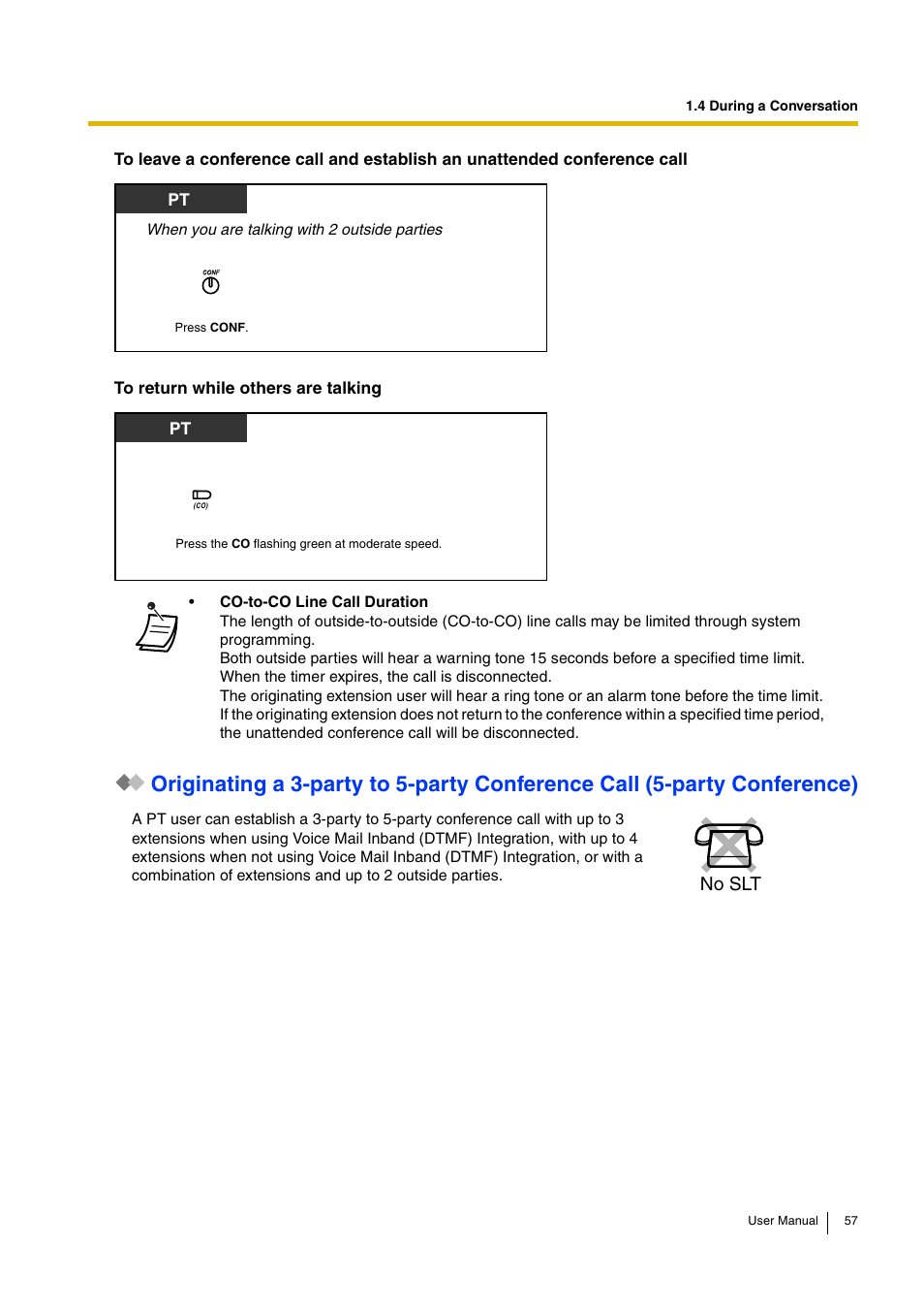 No slt | Panasonic KX-TEB308 User Manual | Page 57 / 152
