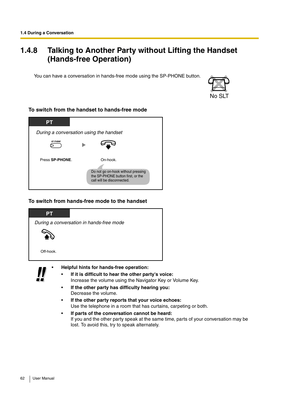 No slt | Panasonic KX-TEB308 User Manual | Page 62 / 152