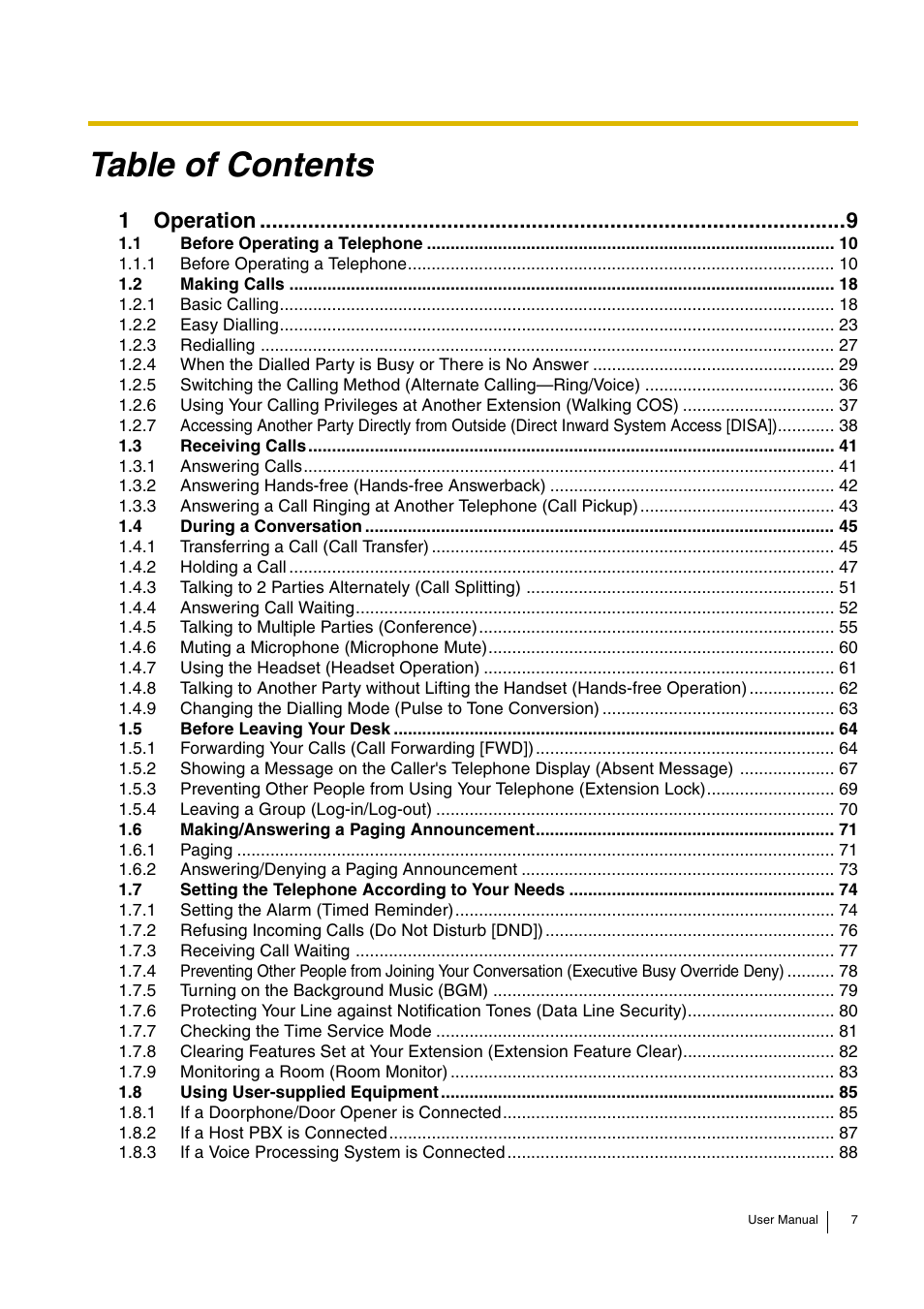 Panasonic KX-TEB308 User Manual | Page 7 / 152
