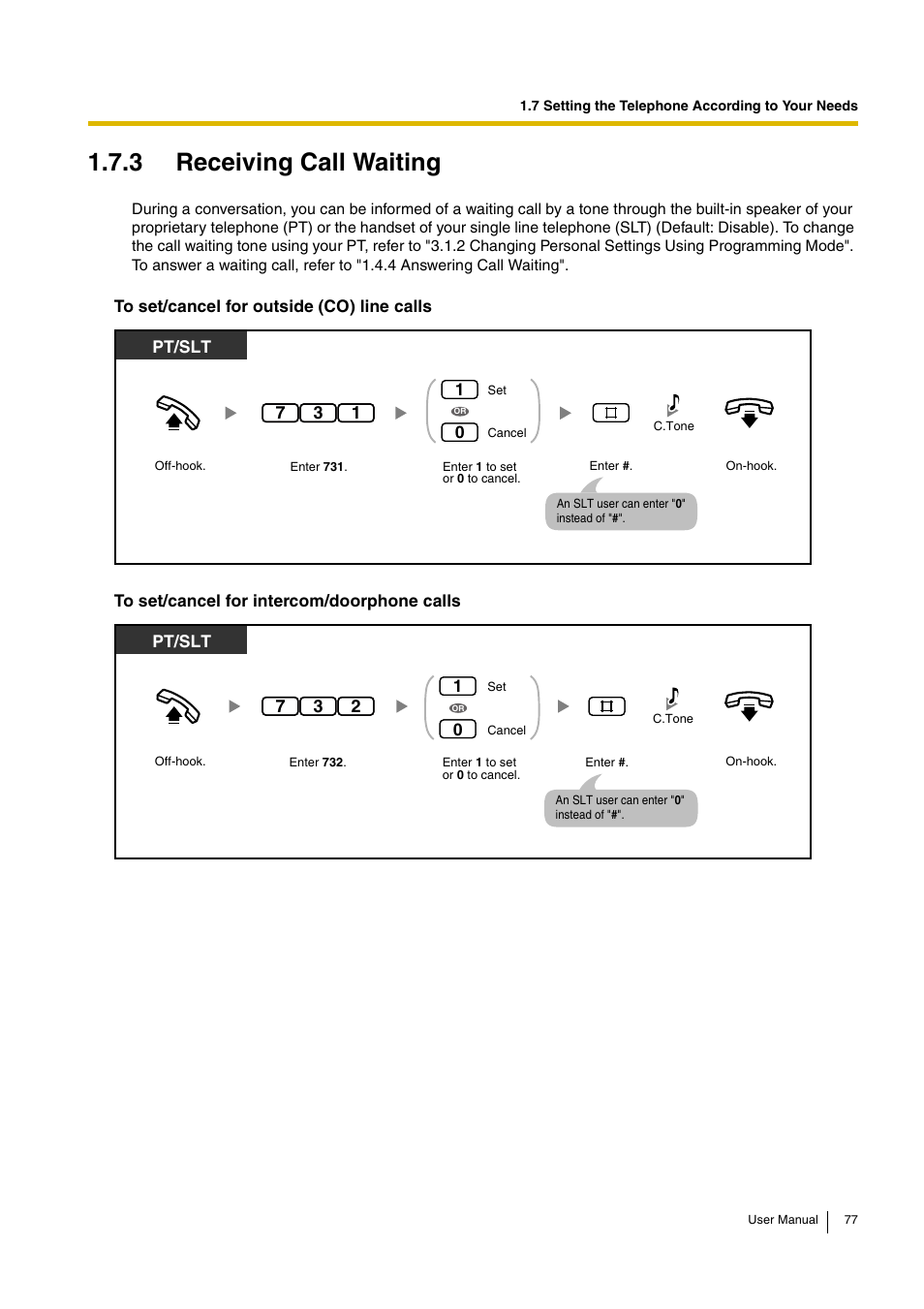 3 receiving call waiting | Panasonic KX-TEB308 User Manual | Page 77 / 152