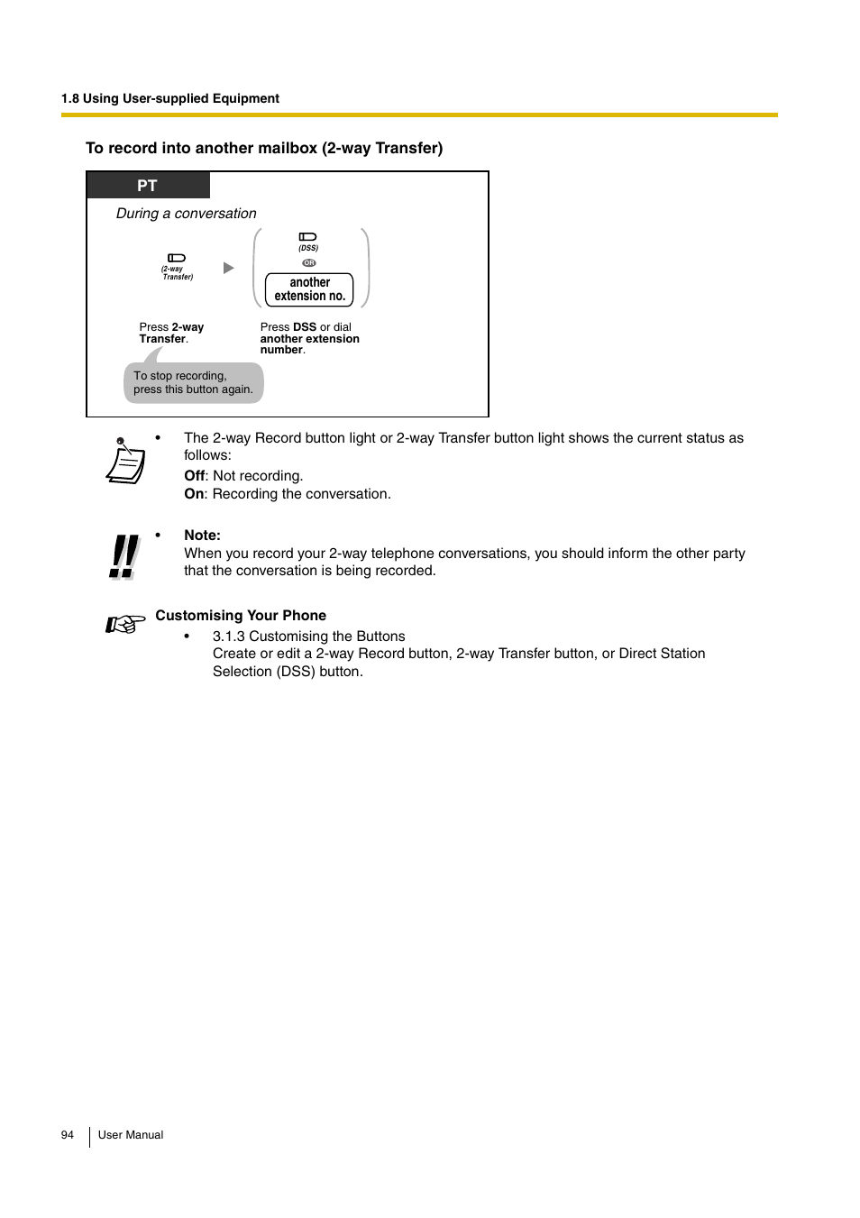 Panasonic KX-TEB308 User Manual | Page 94 / 152