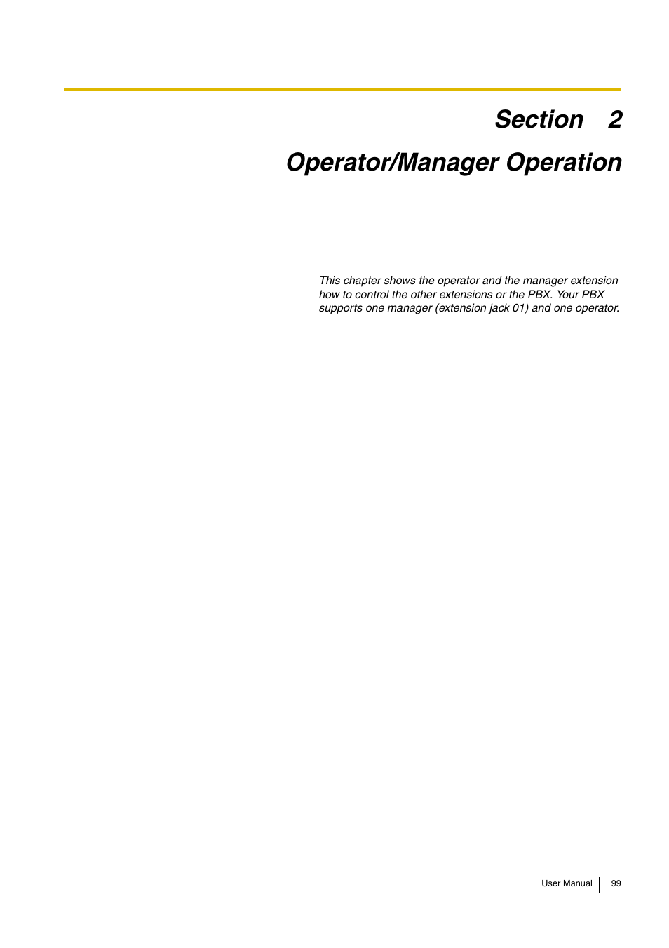 Operator/manager operation | Panasonic KX-TEB308 User Manual | Page 99 / 152