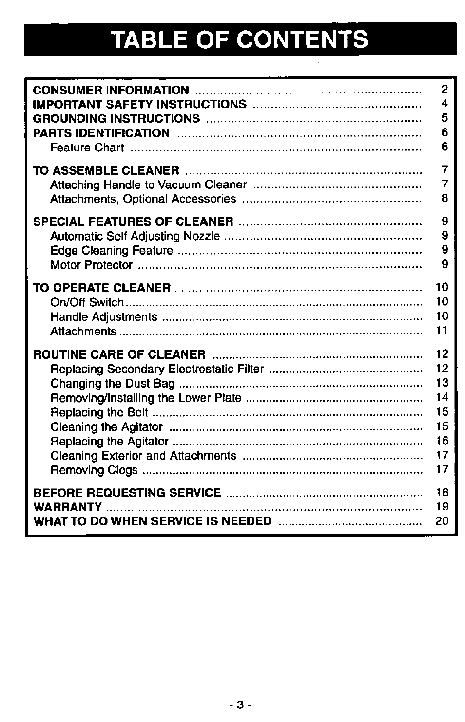 Panasonic ULTRA-PRO MC-V150 User Manual | Page 3 / 40