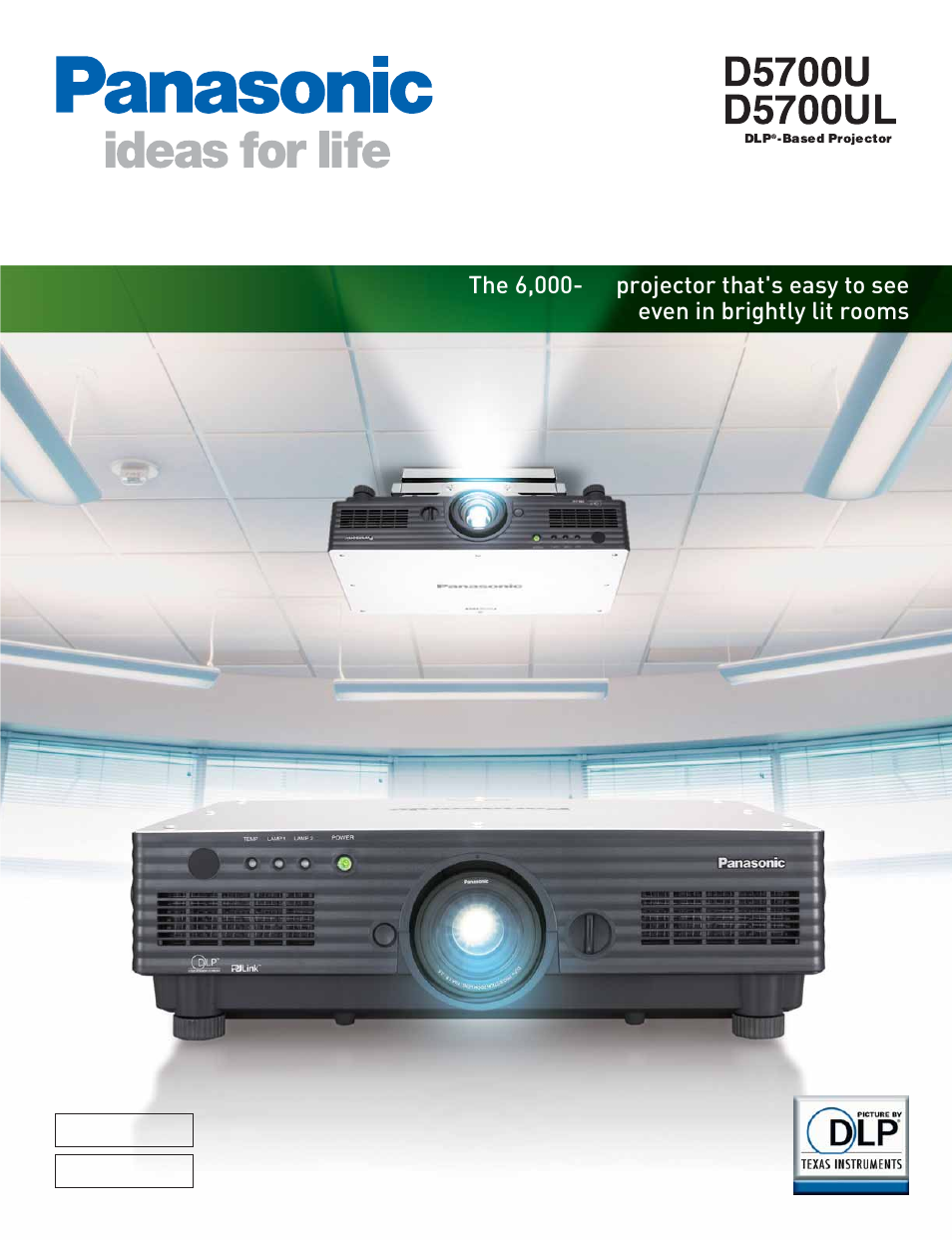 Panasonic PT-D5700U User Manual | 6 pages