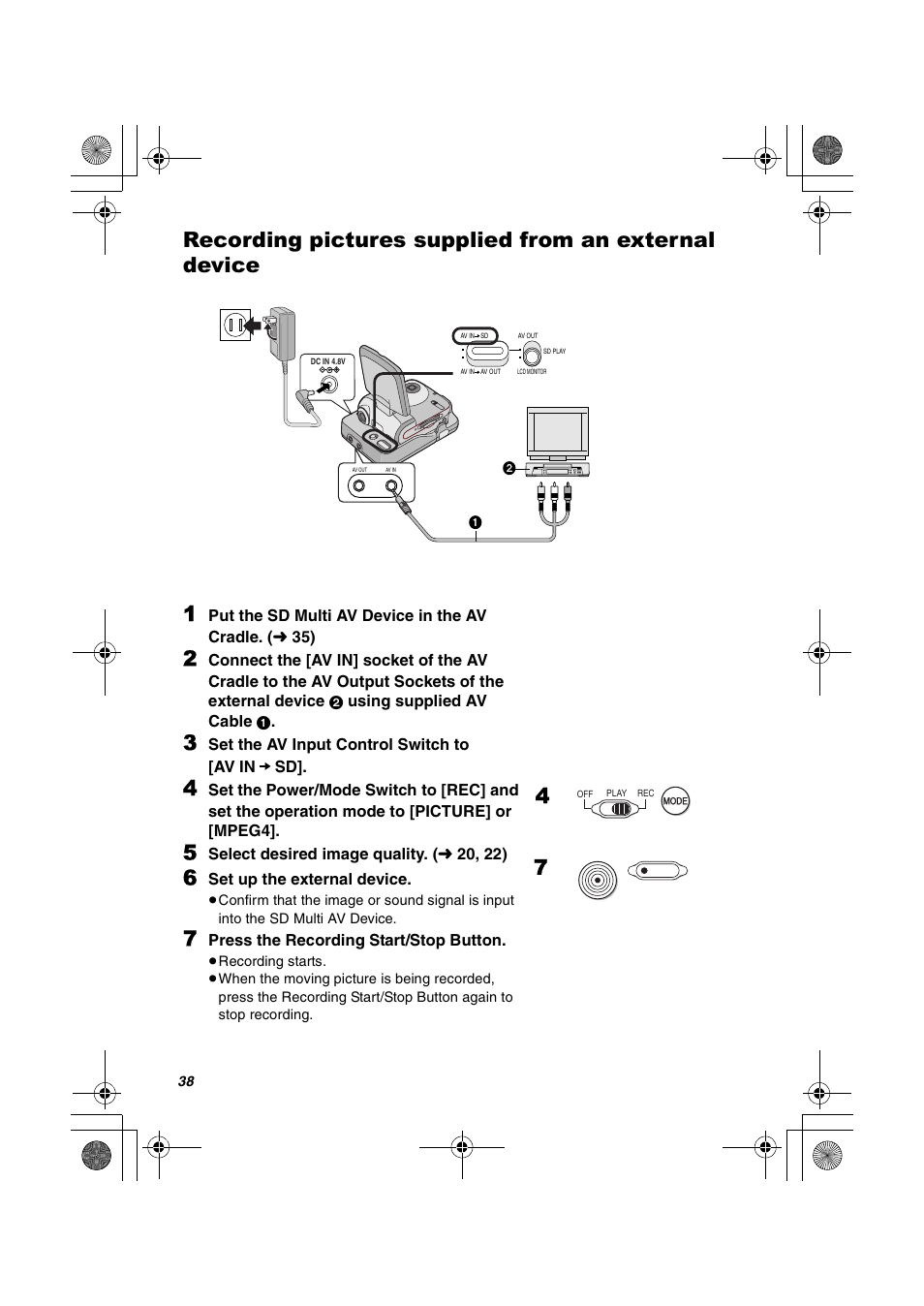 Panasonic SV-AV30U User Manual | Page 38 / 74
