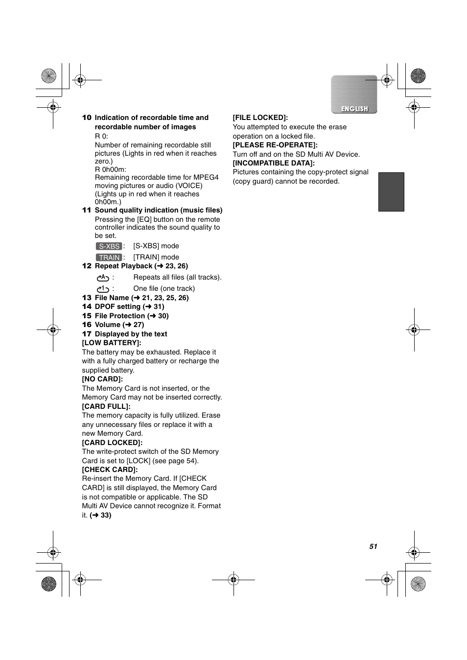Panasonic SV-AV30U User Manual | Page 51 / 74