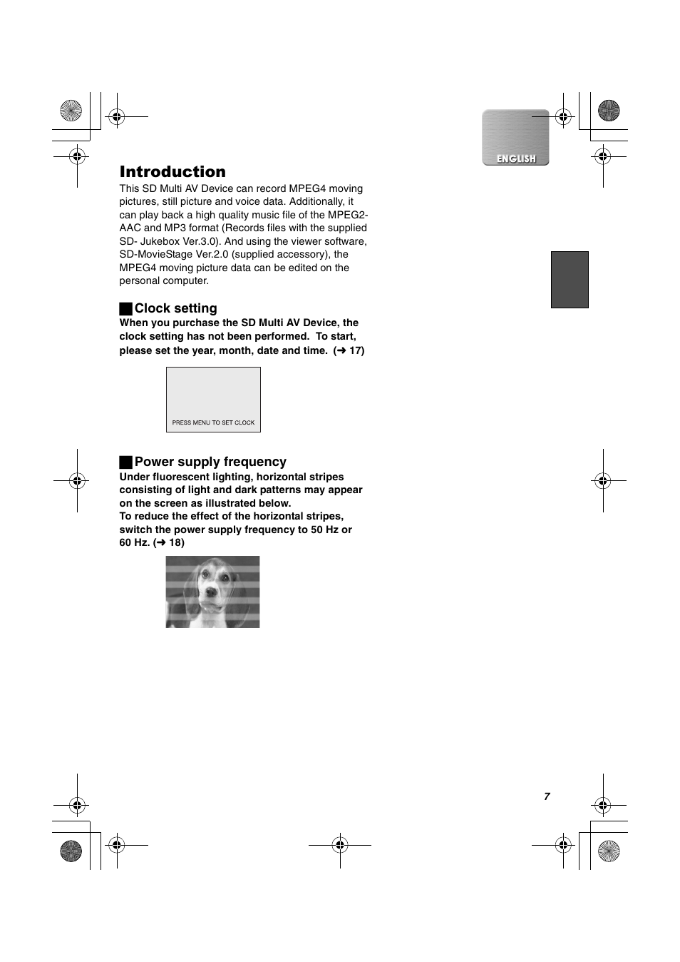 Introduction | Panasonic SV-AV30U User Manual | Page 7 / 74