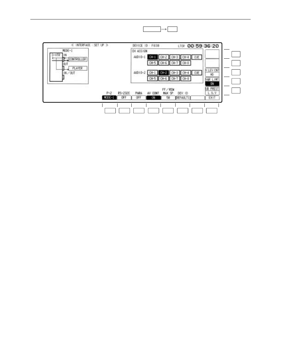 Interface set up menu | Panasonic AJ-HD3700BPE User Manual | Page 122 / 194