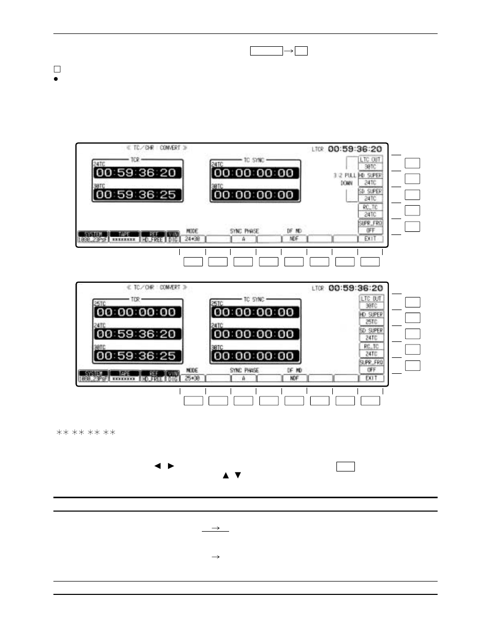 Tc/chr convert menu, Level and 3-level time code displays | Panasonic AJ-HD3700BPE User Manual | Page 85 / 194