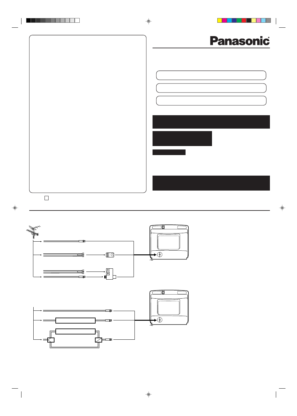 Panasonic CT 13R17B User Manual | 4 pages