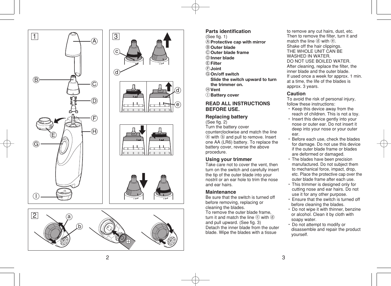 Panasonic ER430 User Manual | Page 2 / 2