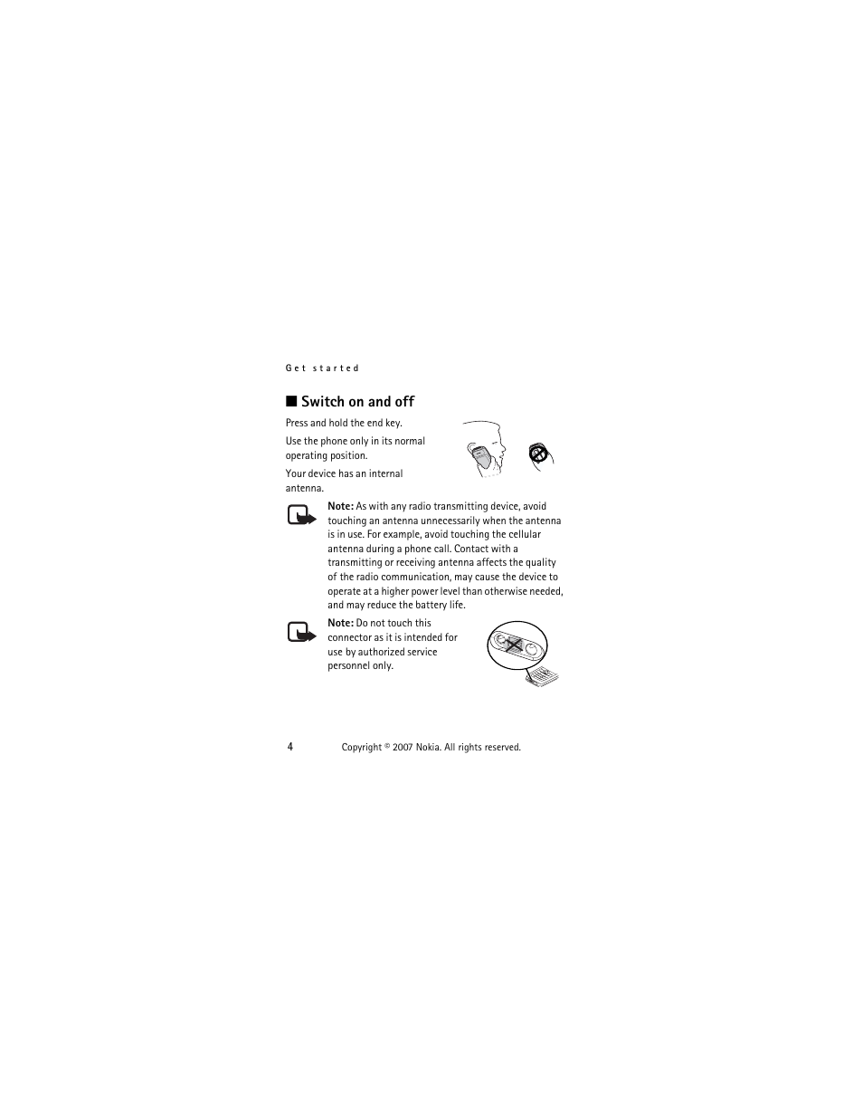 Switch on and off | Panasonic 1200 User Manual | Page 13 / 42