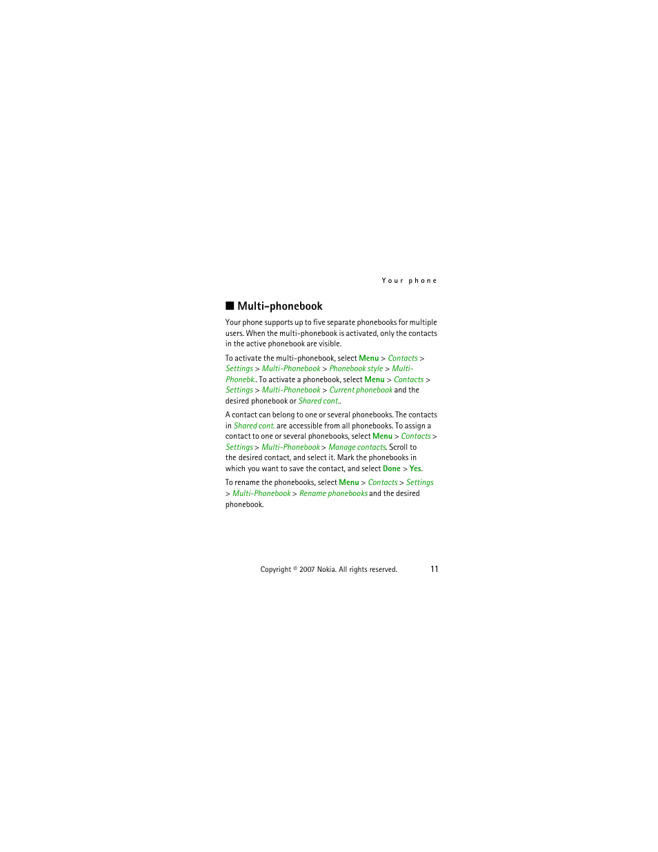 Multi-phonebook | Panasonic 1200 User Manual | Page 20 / 42