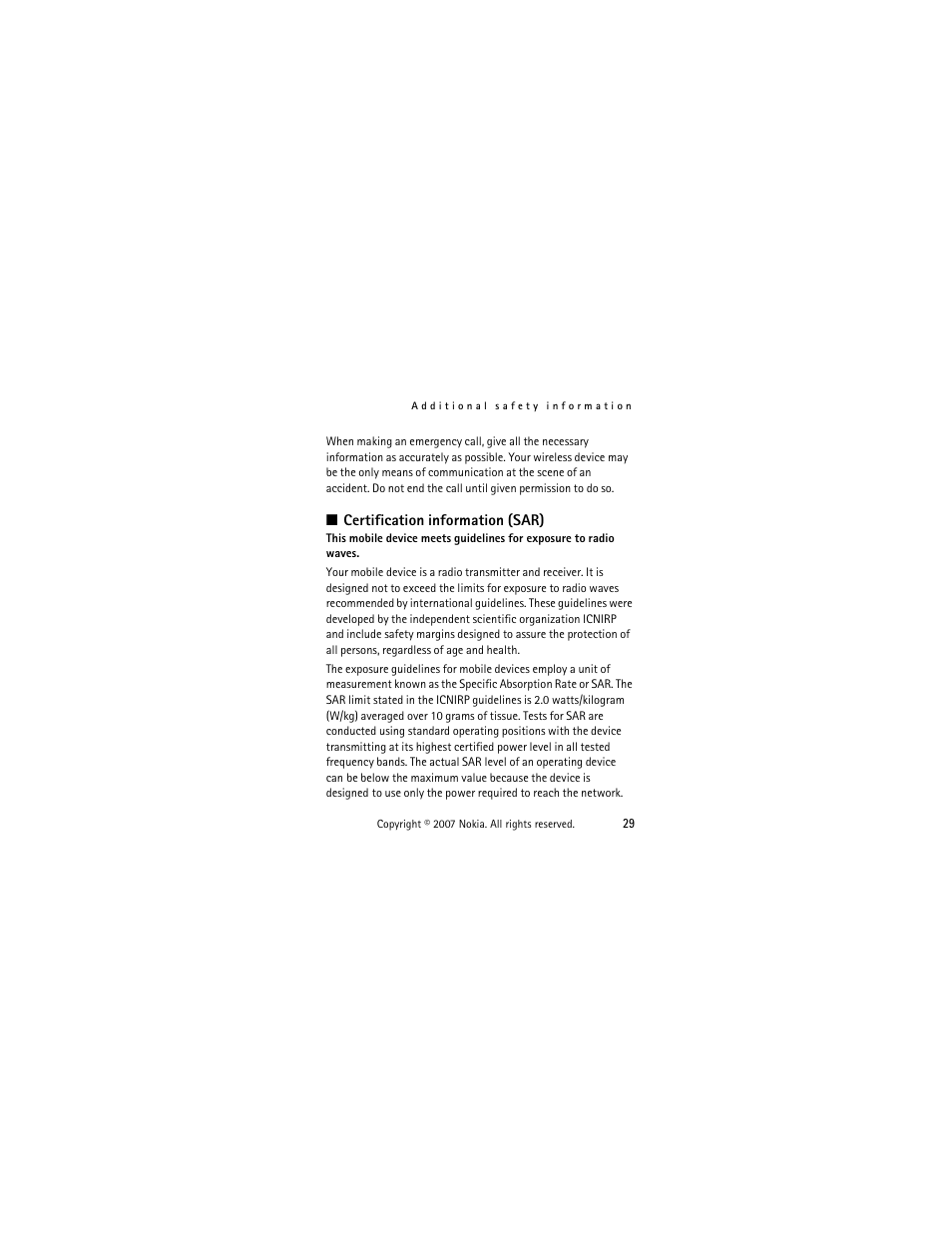 Certification information (sar) | Panasonic 1200 User Manual | Page 38 / 42