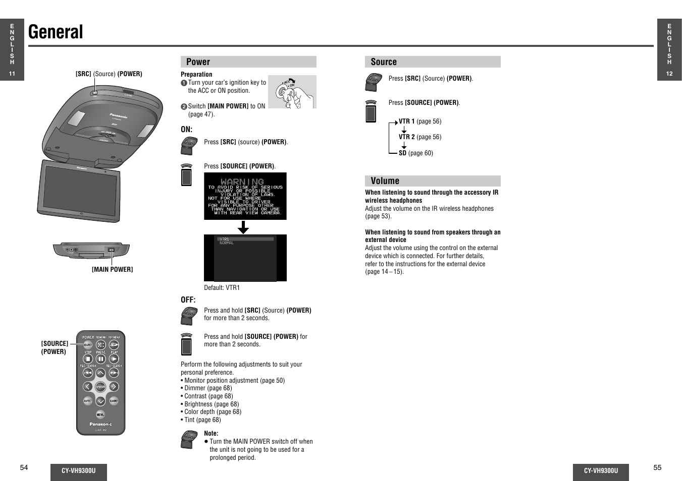 General | Panasonic CY-VH9300U User Manual | Page 28 / 83