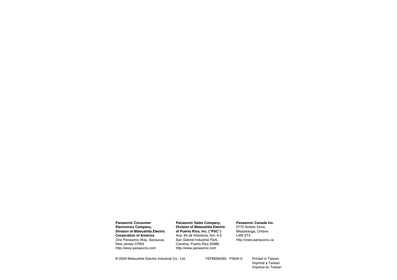 Panasonic CY-VH9300U User Manual | Page 83 / 83