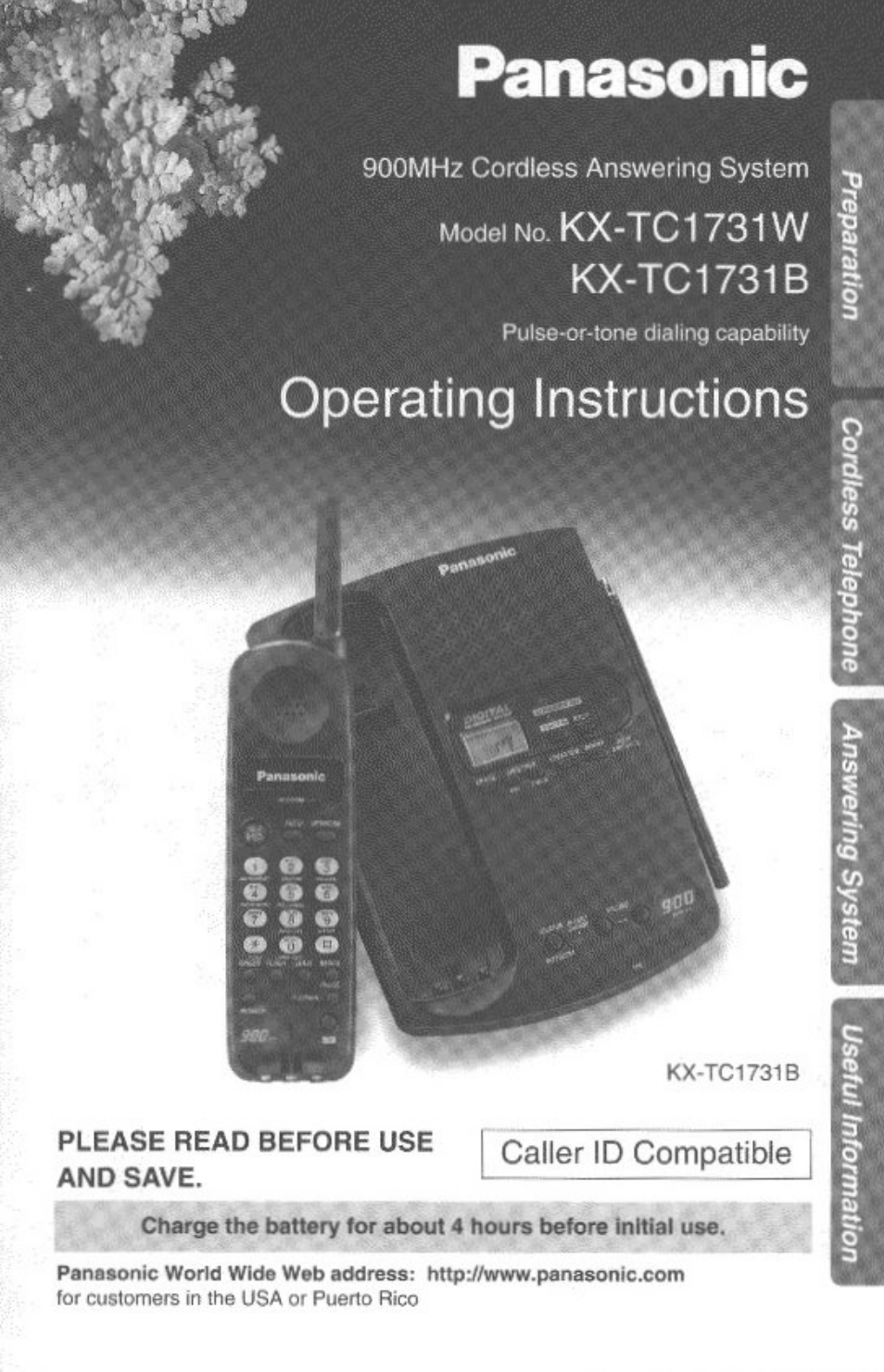 Panasonic KX-TC1731B User Manual | 70 pages