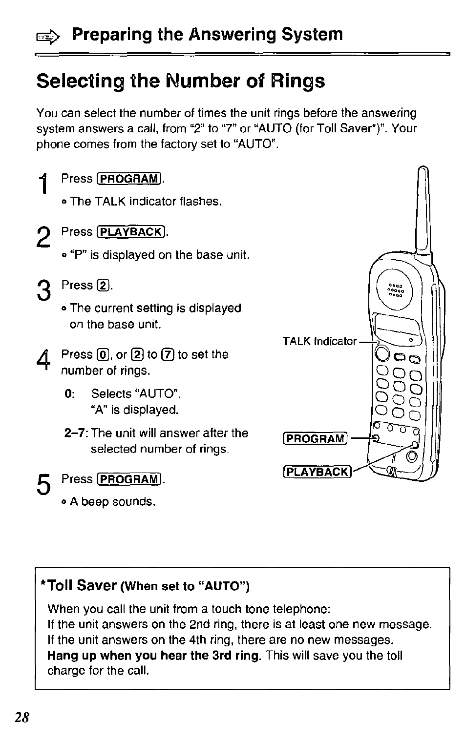 Preparing the answering system | Panasonic KX-TC1731B User Manual | Page 28 / 70