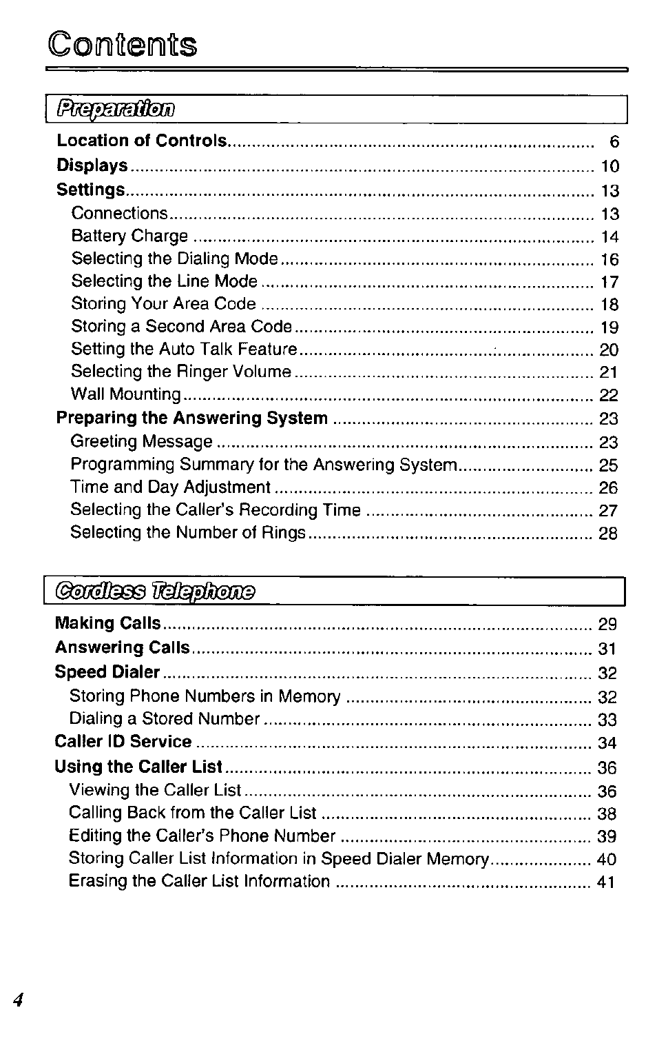 M(fms№ss) | Panasonic KX-TC1731B User Manual | Page 4 / 70