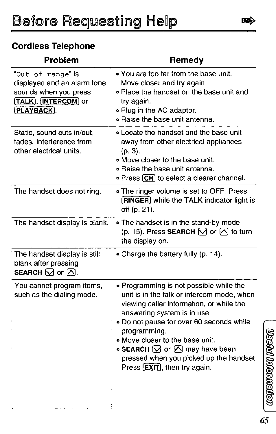 Lefoire requesting help | Panasonic KX-TC1731B User Manual | Page 65 / 70