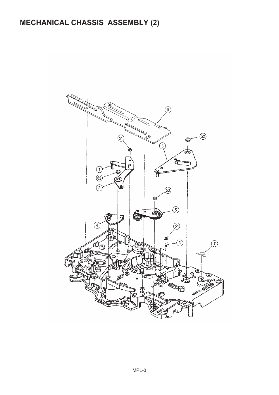 Mechanical chassis assembly (2) | Panasonic AJ-HD1400MC User Manual | Page 4 / 19