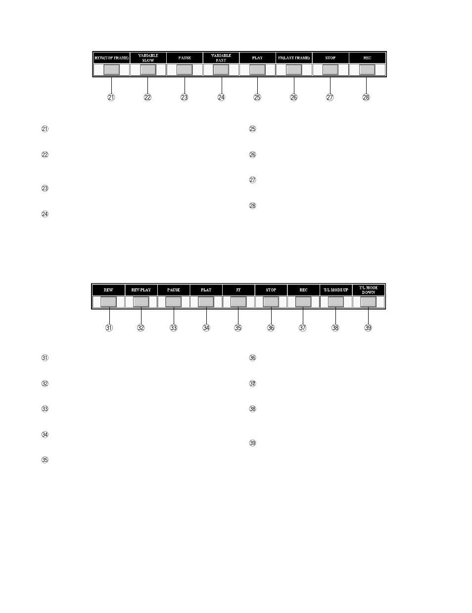 Wj-hd100 control buttons, Vcr control buttons | Panasonic WJ-NT204 User Manual | Page 109 / 147