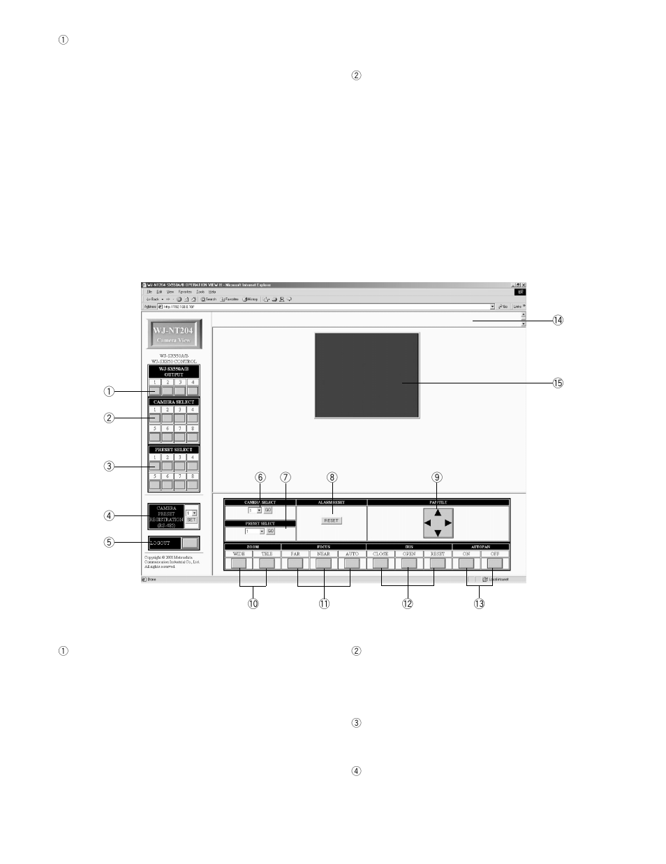 Control operation | Panasonic WJ-NT204 User Manual | Page 111 / 147