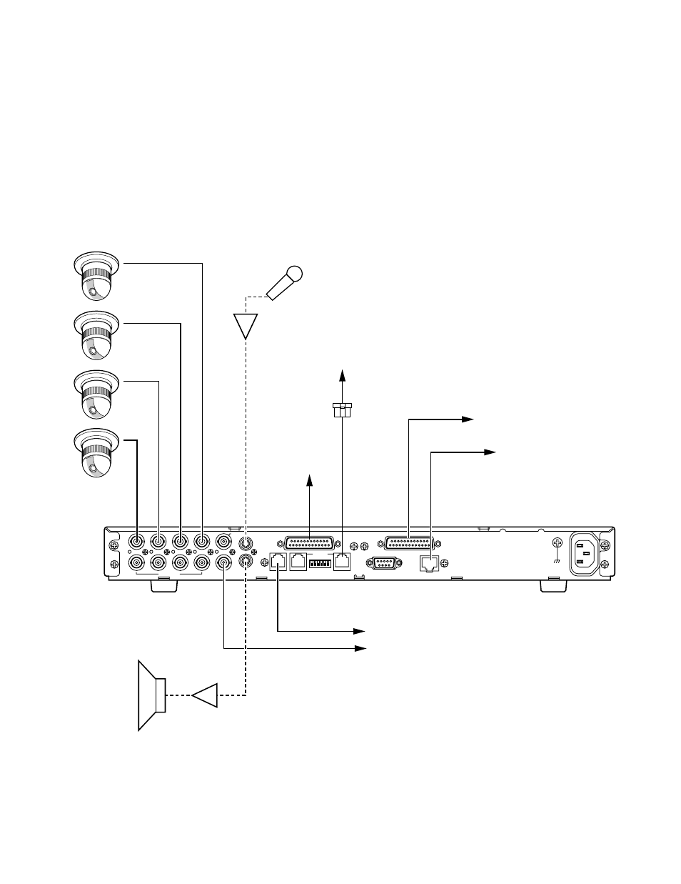 On the remote site (transmitter), Audio/video connection on the remote site, Camera connections | Panasonic WJ-NT204 User Manual | Page 19 / 147